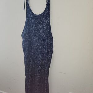 Navy Blue Polka Dot Jumpsuit